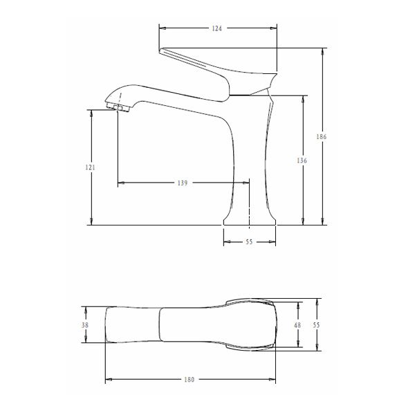 Смеситель Comforty для раковины, картридж 35 мм, хром, FC066A-CCT