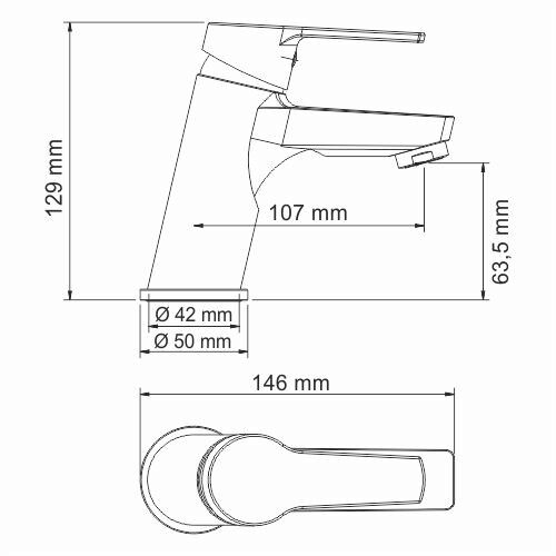 Смеситель для раковины WasserKRAFT Rhin 4400, 4403