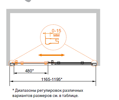 Душевая дверь Cezares PRATICO-BF-1-155-C-Cr