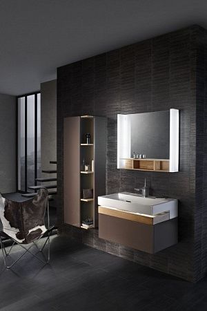Пенал подвесной Jacob Delafon Terrace, 50 см, левосторонний, черный, EB1179G-274