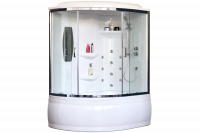 Гидромассажный бокс Royal Bath 170х100х225, прозрачное текло, хромированный профиль, правая, RB 170A