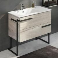 Тумба Comforty "Дюссельдорф-90" дуб дымчатый с рак. COMFORTY 9090EL