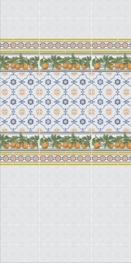 Декор Kerama Marazzi Сорренто 15х40 Лимоны STG\A378\15000