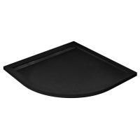 Поддон литой Cezares из искусственного мрамора, радиальный 900x900x30, TRAY-AS-R-90-30-NERO