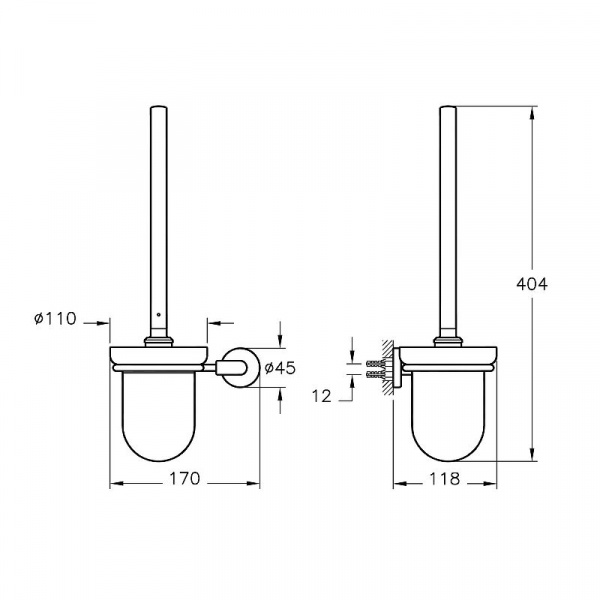 Ерш Vitra Minimax, глянцевый хром, A44790