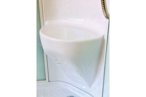 Гидромассажный бокс Royal Bath  90х90х217,  белое/прозрачное стекло, хромированный профиль, RB 90HK6