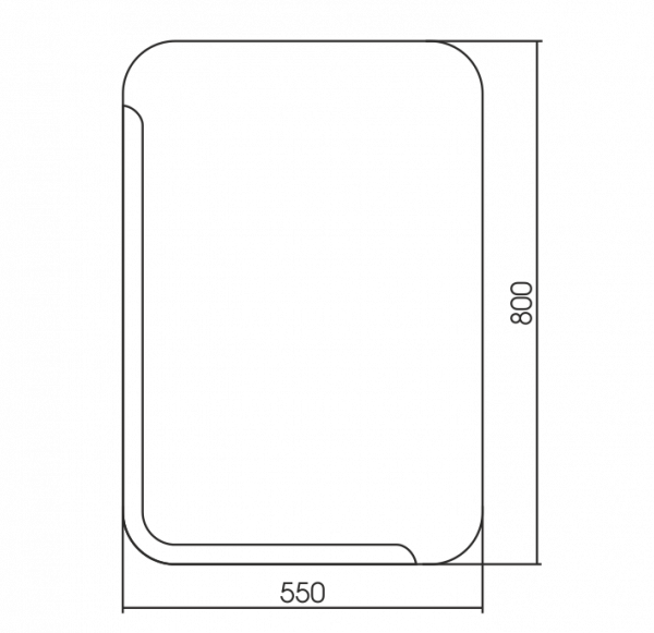 Зеркало Loranto Алькон 550*800 (гор/верт крепеж), ФР-00002360