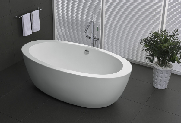 Ванна акриловая BelBagno 170*90 см, белая, BB67-1700