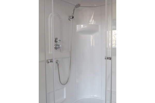 Гидромассажный бокс Royal Bath 100х80х217, матовое стекло, белый профиль,  левая, RB 8100BP1-M-L
