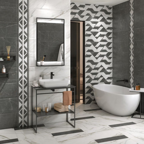 Керамическая плитка напольная Kerama Marazzi Милан Буонарроти белый 15x60x11, SG316800R