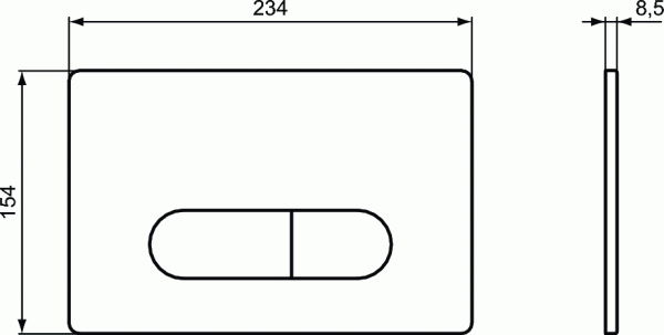 Механическая панель смыва Ideal Standard OLEAS M1, двойной смыв, белая, R0115AC