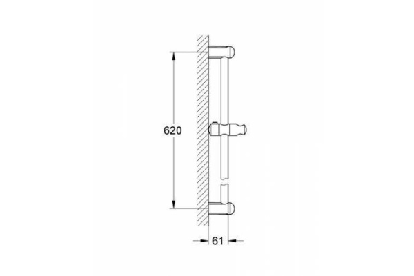 Душевая штанга Grohe Tempesta Classic 600 мм, хром, 27523000