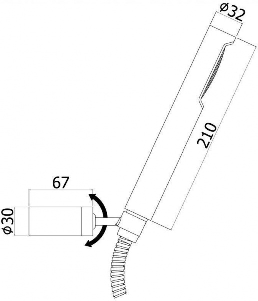 Ручной душ Paffoni Birillo ZDUP036CR