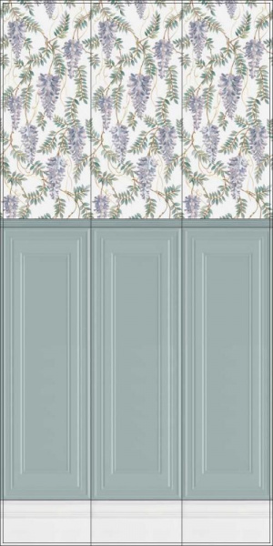Плитка керамическая настенная Kerama Marazzi Монфорте белый панель 40x120, 14008R
