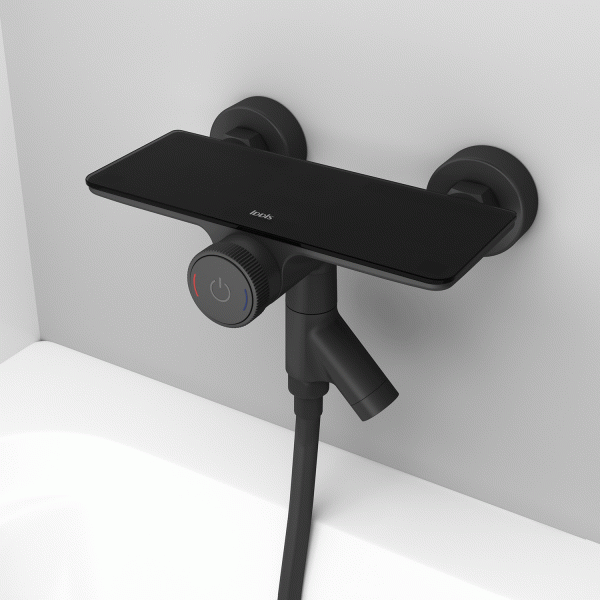 Смеситель для ванны IDDIS Shelfy с управлением Push Control, черный матовый, SHEBLBTi02WA