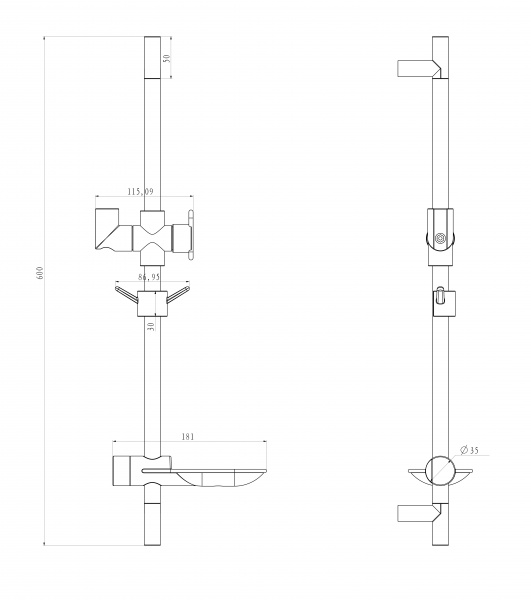 Стойка для душа Lemark, LM8062C