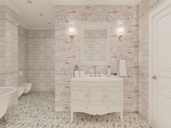 Керамическая плитка настенная Global Tile Сан-Ремо / San Remo Бел. 25x50  геометрия, GT13VG