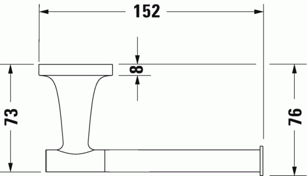 Держатель Duravit  Starck T для туалетной бумаги, настенный, чёрный матовый, 0099374600