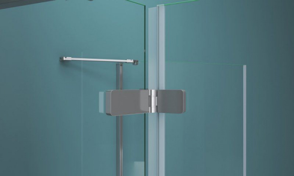 Душевая кабина BelBagno Kraft 90x80 прозрачное стекло, хром левый, KRAFT-AH-22-90/80-C-Cr-L