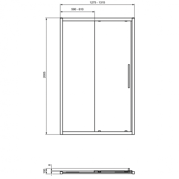 Душевые двери Ideal Standard I.Life Sliding 130 см, T4947EO