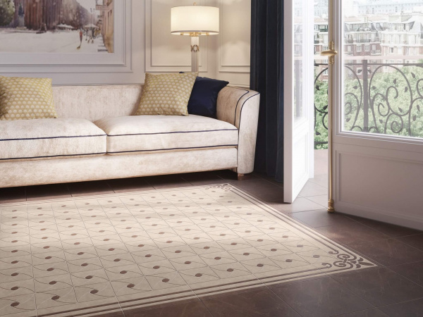 Декор Kerama Marazzi 12х16 Версаль коричневый OBA010