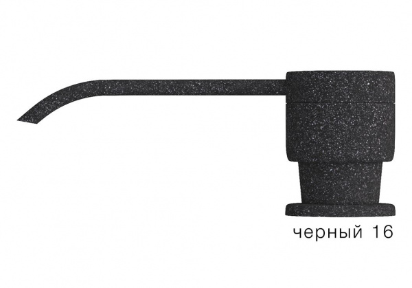 Дозатор Polygran в цвет мойки (Дозатор Polygran в цвет мойки, черный)