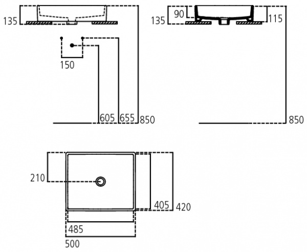 Раковина-чаша Ideal Standard STRADA, 50х42 см, K077601