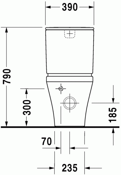 Унитаз Duravit Durastyle 370 x 630 мм напольный под бачок, 2155090000