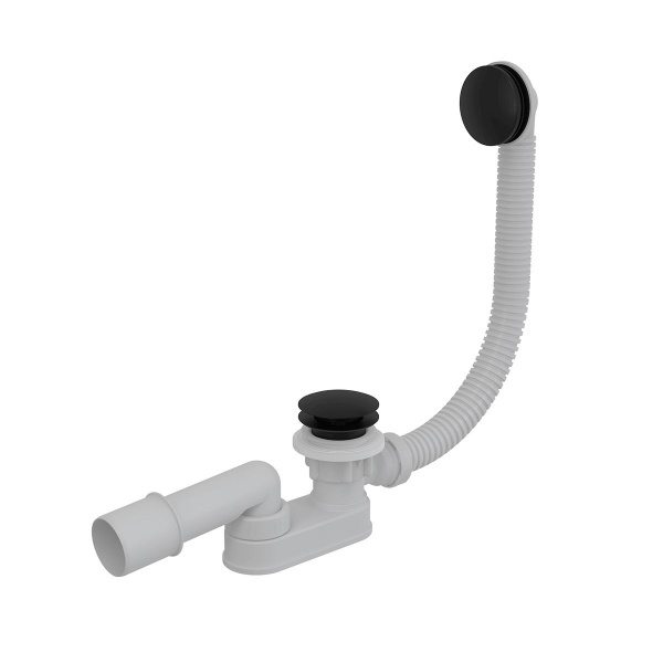 Сифон для ванны Alcadrain CLICK/CLACK, черный-мат A507BLACK (Сифон для ванны Alcadrain CLICK/CLACK, черный-мат, A507BLACK-80)
