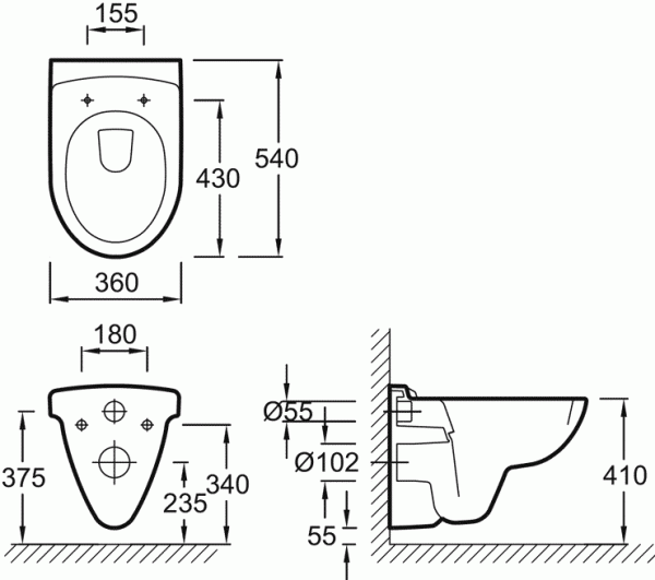 Унитаз подвесной  Jacob Delafon ODEON, E1080G-00