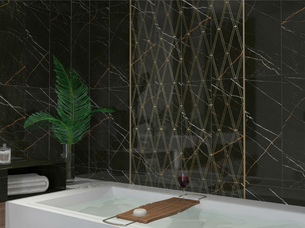 Декор Eletto Ceramica BLACK & GOLD STRUTTURA 24,2*70, 588112002