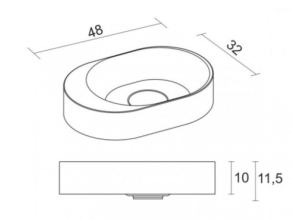 Раковина Riho ESSENCE TRAY W 32х48х11,5, F70102