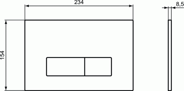 Механическая панель смыва Ideal Standard OLEAS M2, белая, R0121AC