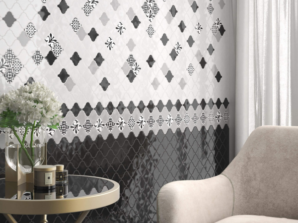 Плитка керамическая настенная Kerama Marazzi Арабески глянц белый 26x30, 65000