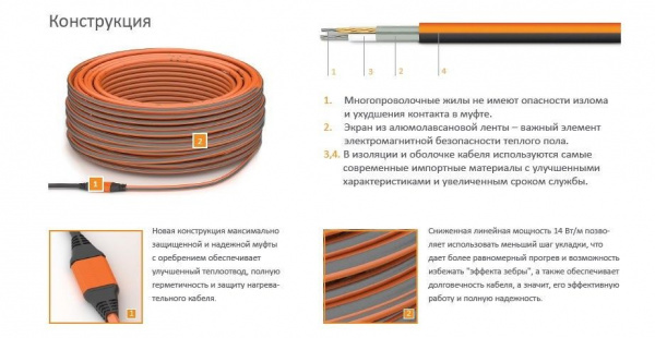 Кабель нагревательный "Теплолюкс" ProfiRoll 116,5 м/2025 Вт, 100 035 717 500
