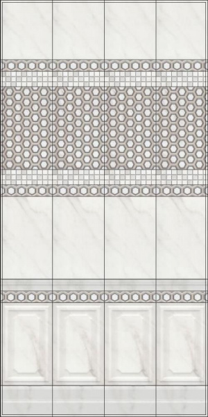 Бордюр Kerama Marazzi 25х5,5 Багет Гран Пале серый BLE008