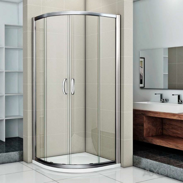 Душевая кабина Bas INFINITY R-100-C-CH, прозрачное стекло, без поддона