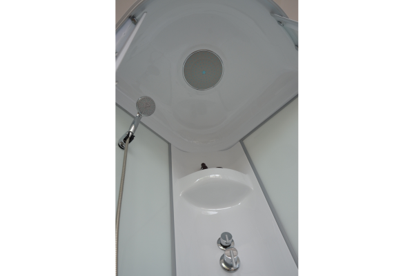Гидромассажный бокс Royal Bath  90х90х217, белое/прозрачное стекло, хромированный профиль, RB 90HP7-