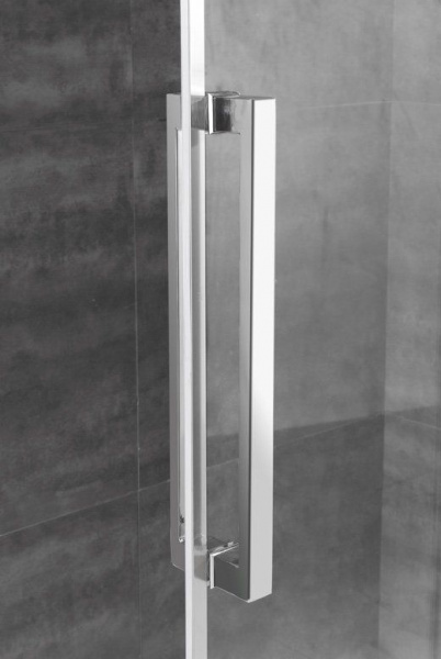 Душевая дверь Cezares Lux Soft 150*200 см, прозрачное стекло, хромированный профиль, LUX-SOFT-W-BF-1