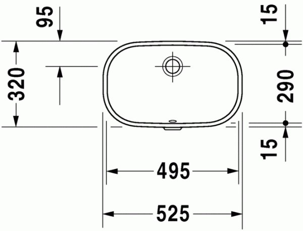 Раковина Duravit D-Code под столешницу 490, 0338490000
