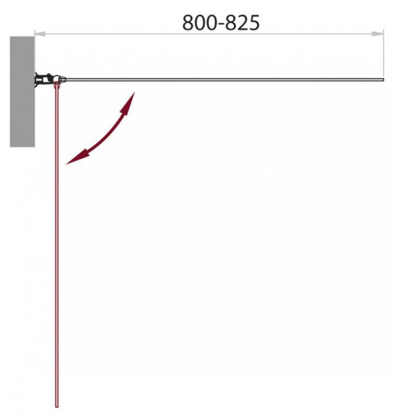 Шторка для ванны BelBagno 800x1400, прозрачное стекло, хромированный профиль, SELA-V-1-80/140-C-Cr