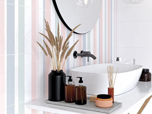 Керамическая плитка настенная Meissen Keramik Trendy  голубой 25x75 TYU041