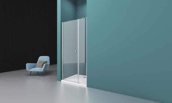 Душевая дверь BelBagno 1650x1950, прозрачное стекло, хромированный профиль, ETNA-B-11-100+70-C-Cr