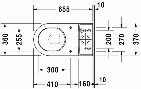 Унитаз напольный под бачок  Duravit Starck 3, 0126090000