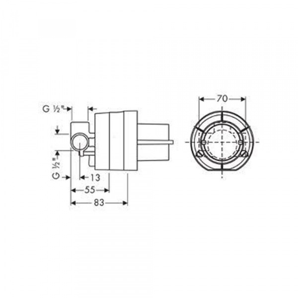Набор с гигиеническим душем Hansgrohe Logis, хром/белый, CS00053218