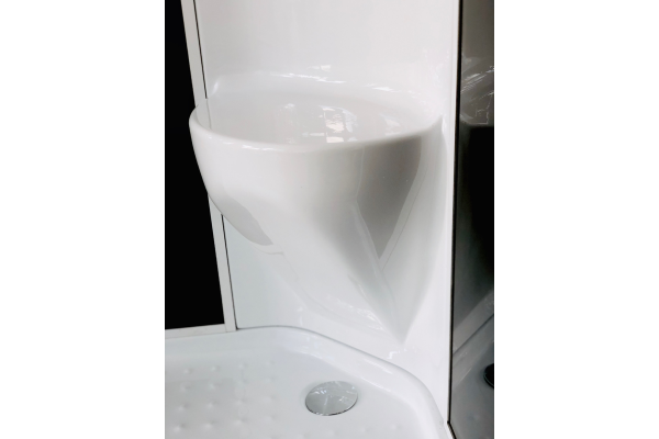 Гидромассажный бокс Royal Bath  90х90х217, черное/прозрачное стекло, хромированный профиль, RB 90HP6