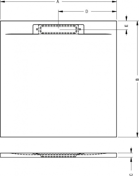 Душевой поддон Riho ISOLA 100x80  COLOUR ANTRACIT, DR140800000000S